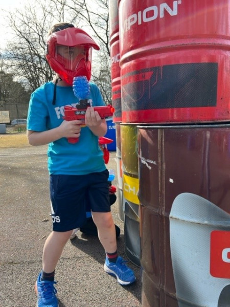 Boy playing Gellyball