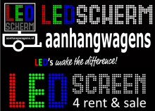 LEDschermaanhangwagens/LEDscreen4rent&sale